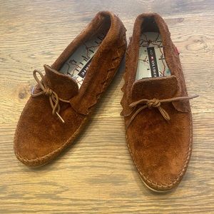 Oliberte size 8.5 suede slides moccasins
